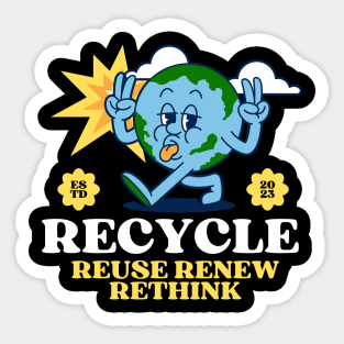 Rethinking Recycle Reuse Renew Sticker